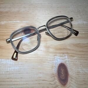 Raen Bowman 49-19-145  Eyeglasses Brushed Sunshine Gold Metal Square EUC Frames